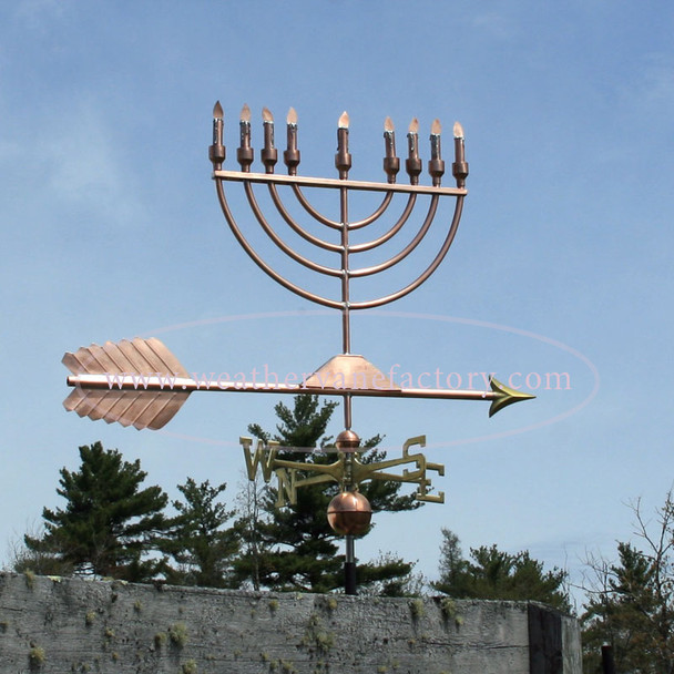Large Menorah Weathervane