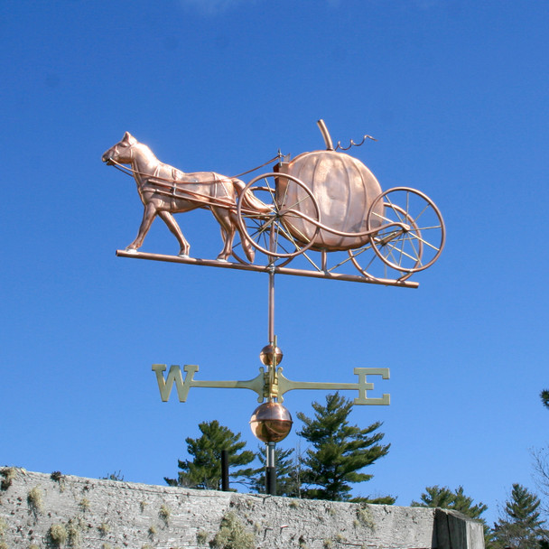 Horse and Pumpkin Carriage Weathervane