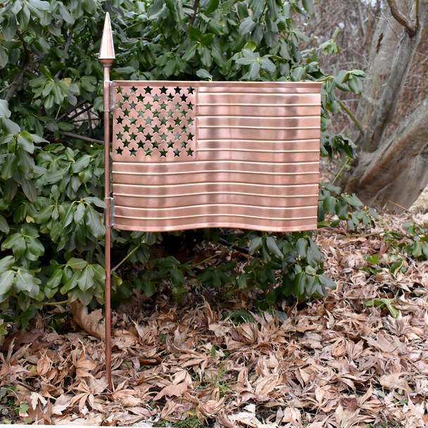American Flag Garden Stake