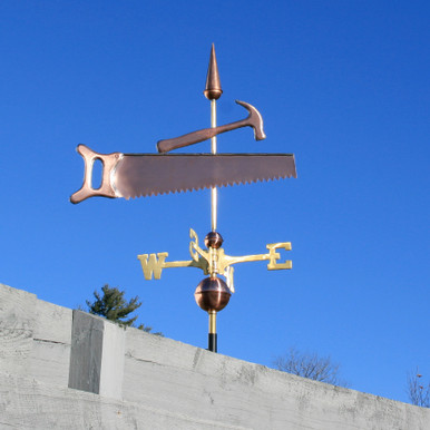 Saw and Hammer Weathervane - Made in USA