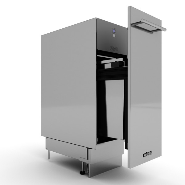 K012 Krushr Recycling Compactor with optional stainless steel door and optional toe-kick