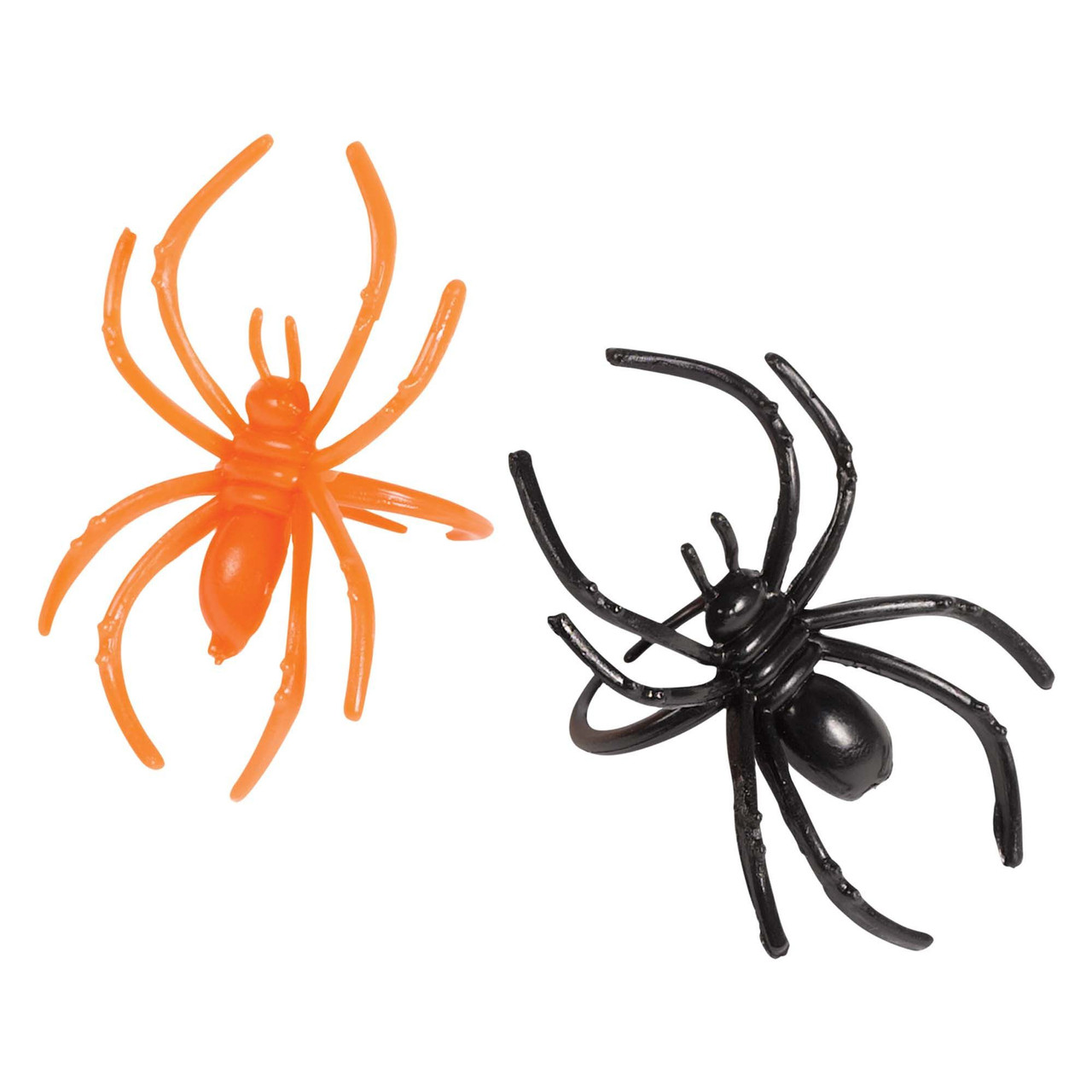 Halloween Spider Rings 30 Ct Favor Pack Orange and Black