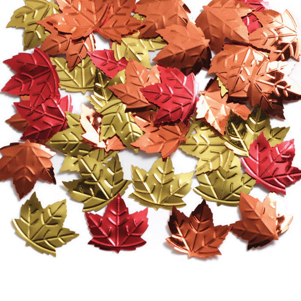 Thanksgvng Confett, Maple Leaves and Pumpkn Confett, De Cut