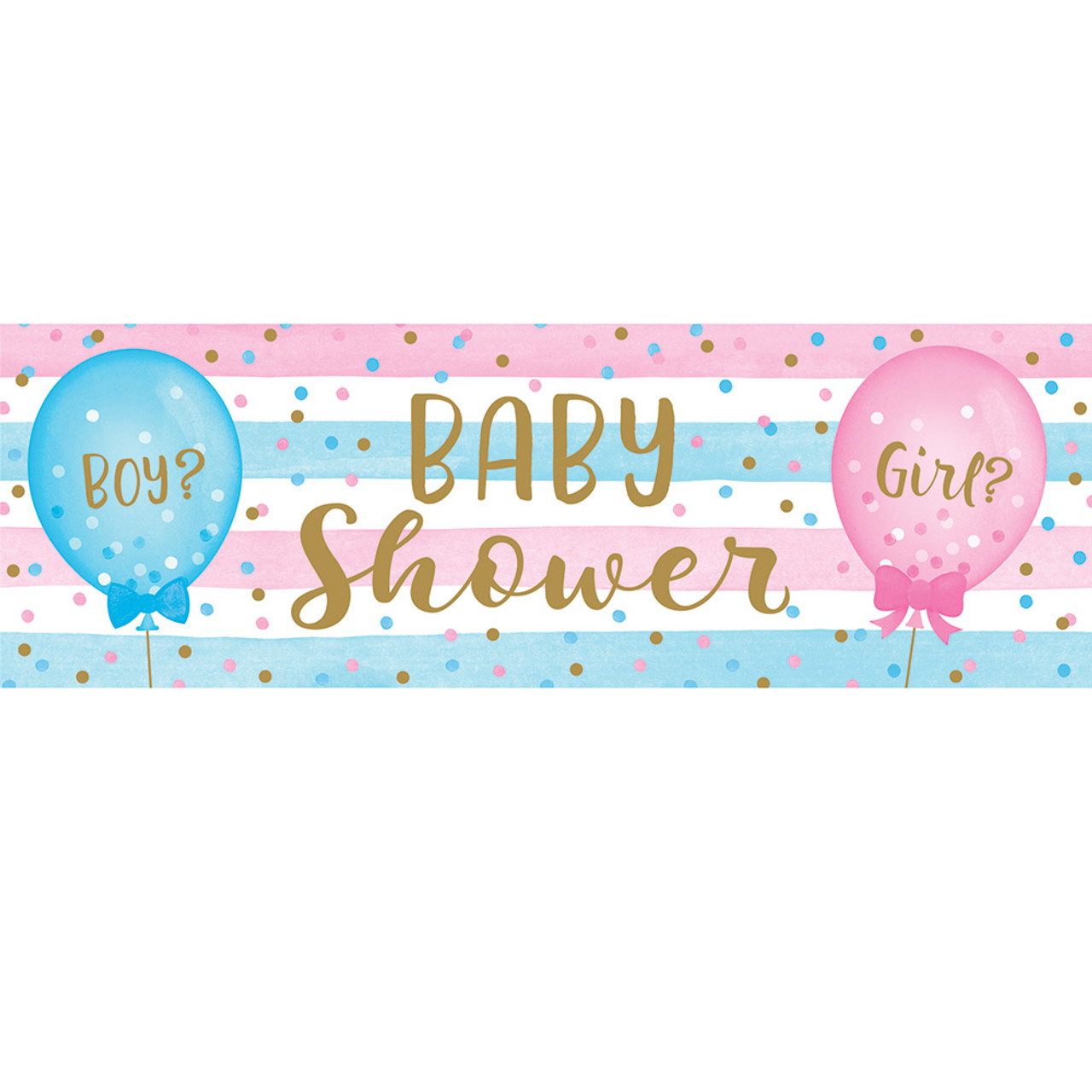 Gender Reveal Balloons Banner