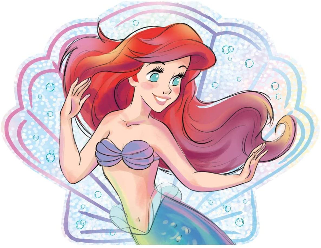 ariel swimming stencil