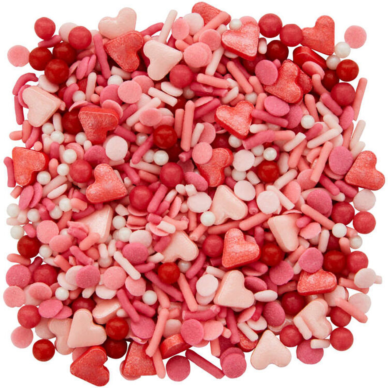 Valentines Pink Red Hearts Tall Sprinkles Mix Decorations 4.09 oz