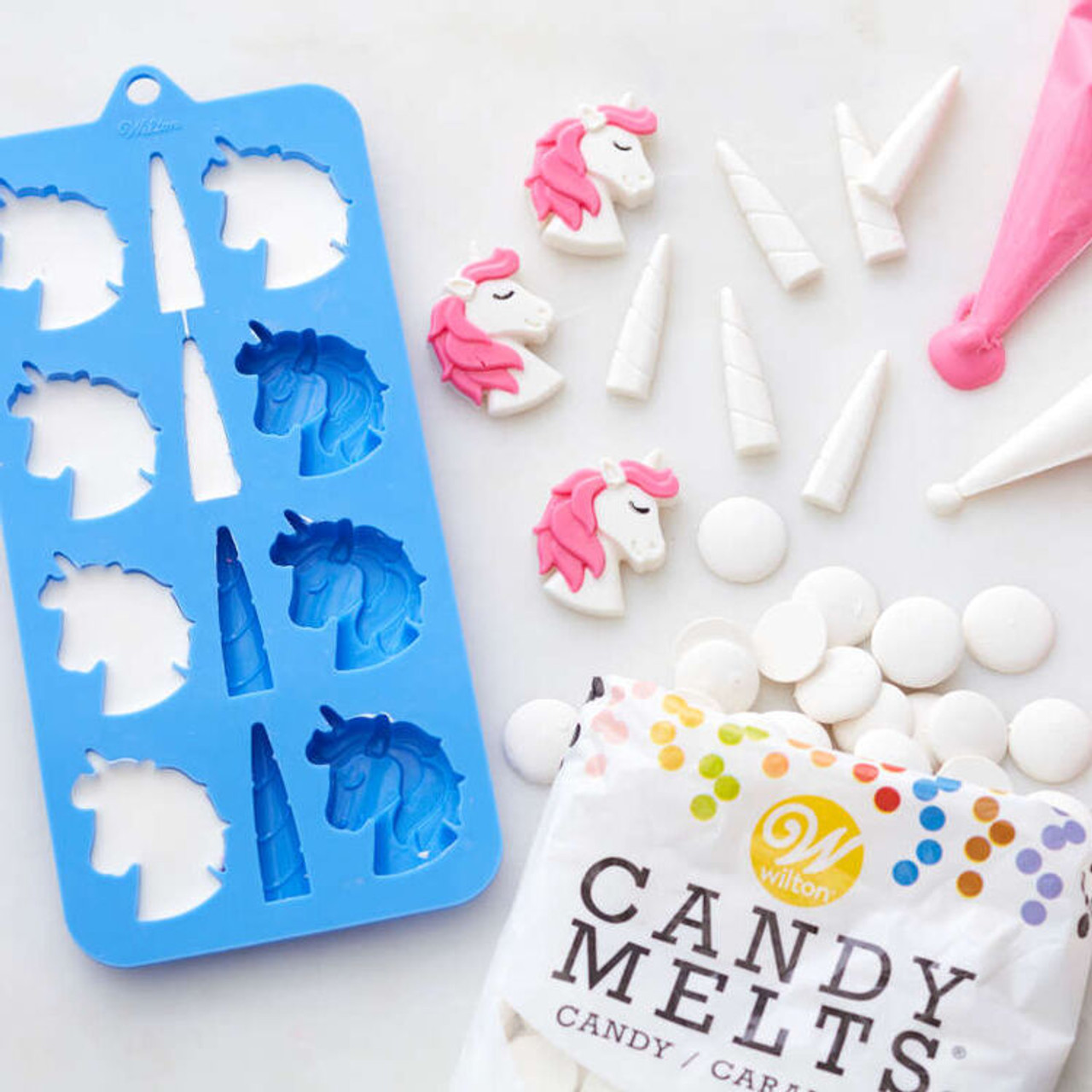 Wilton Unicorn & Star Candy Mold, 12 Cavities