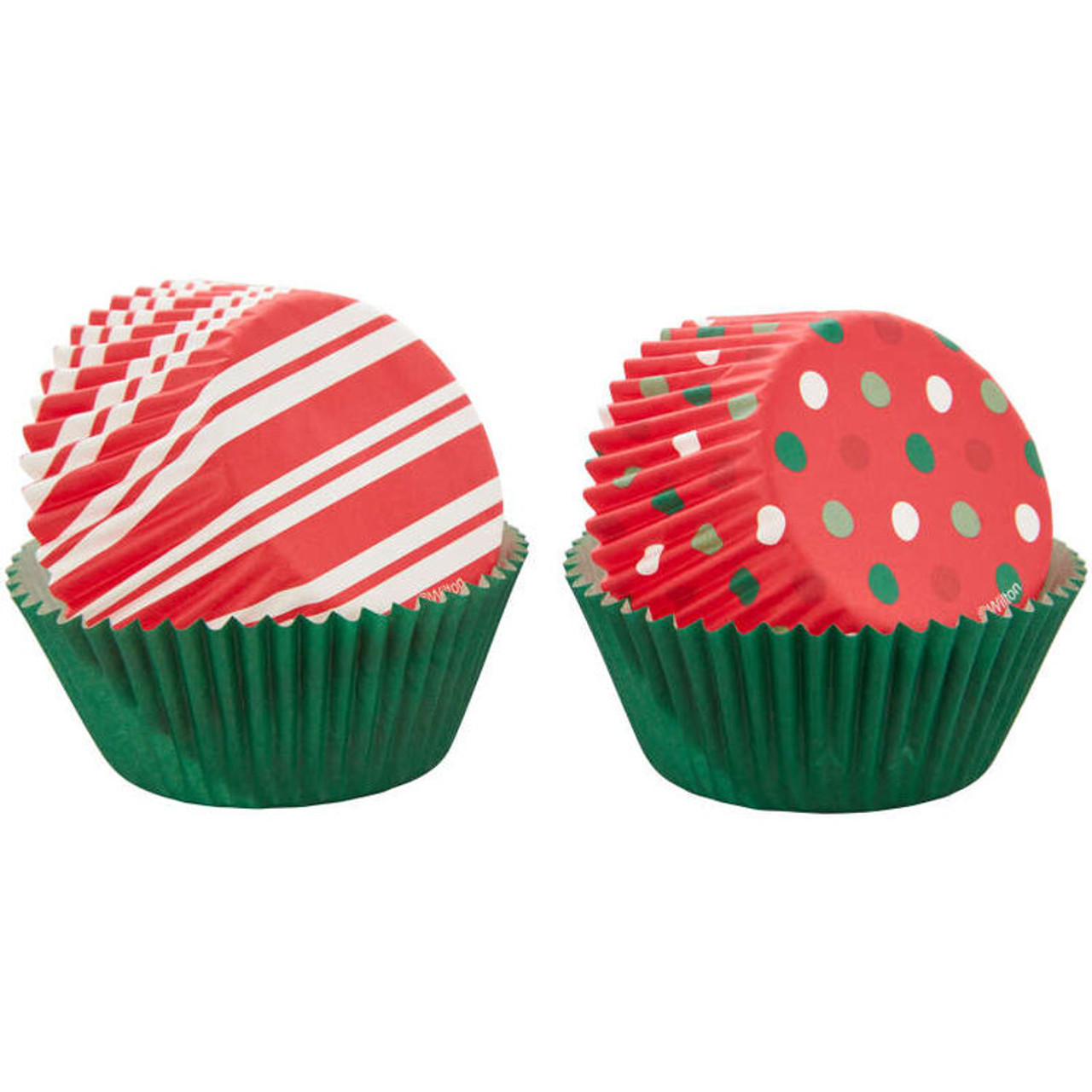  Wilton Red & Green 100-Count Mini Cupcake Liners, 3.17 cm: Home  & Kitchen