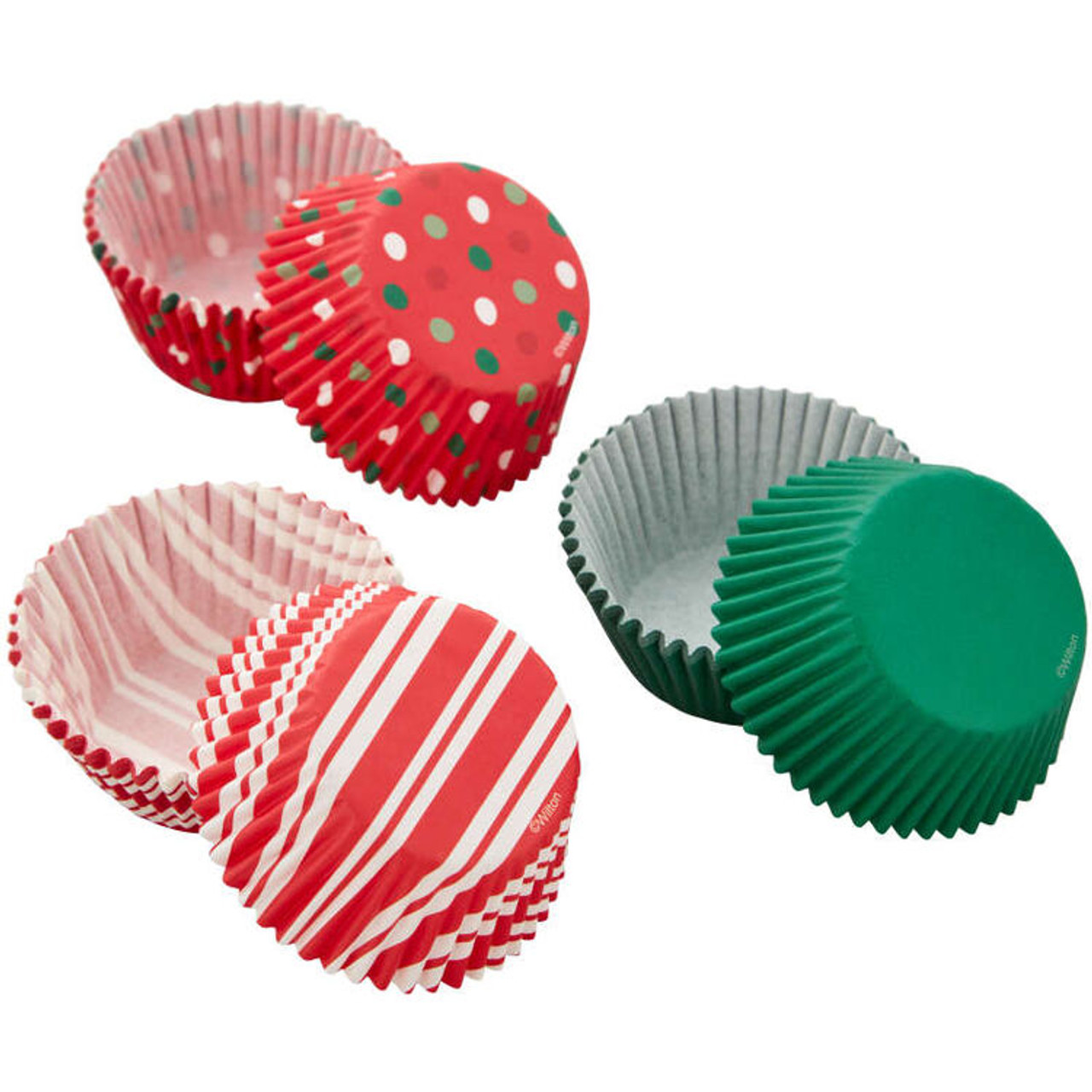  Wilton Red & Green 100-Count Mini Cupcake Liners, 3.17 cm: Home  & Kitchen