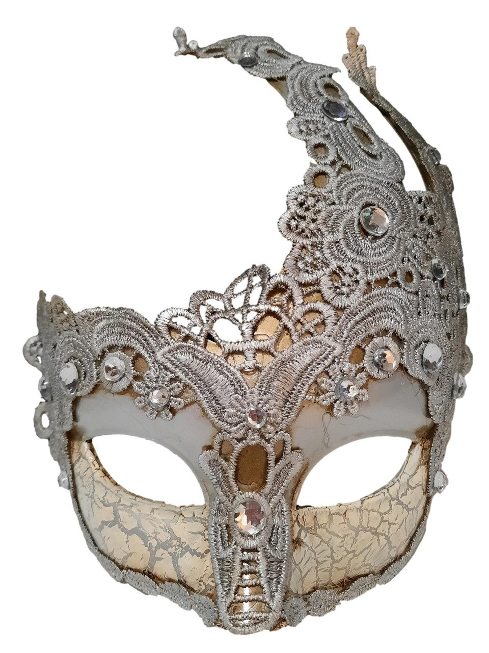Silver Metal Lace Masquerade Mask