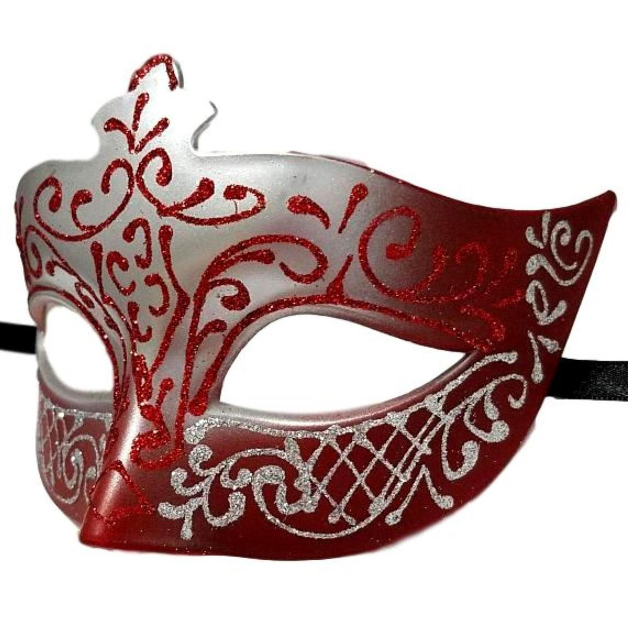 Silver And Red Masquerade Masks For Prom
