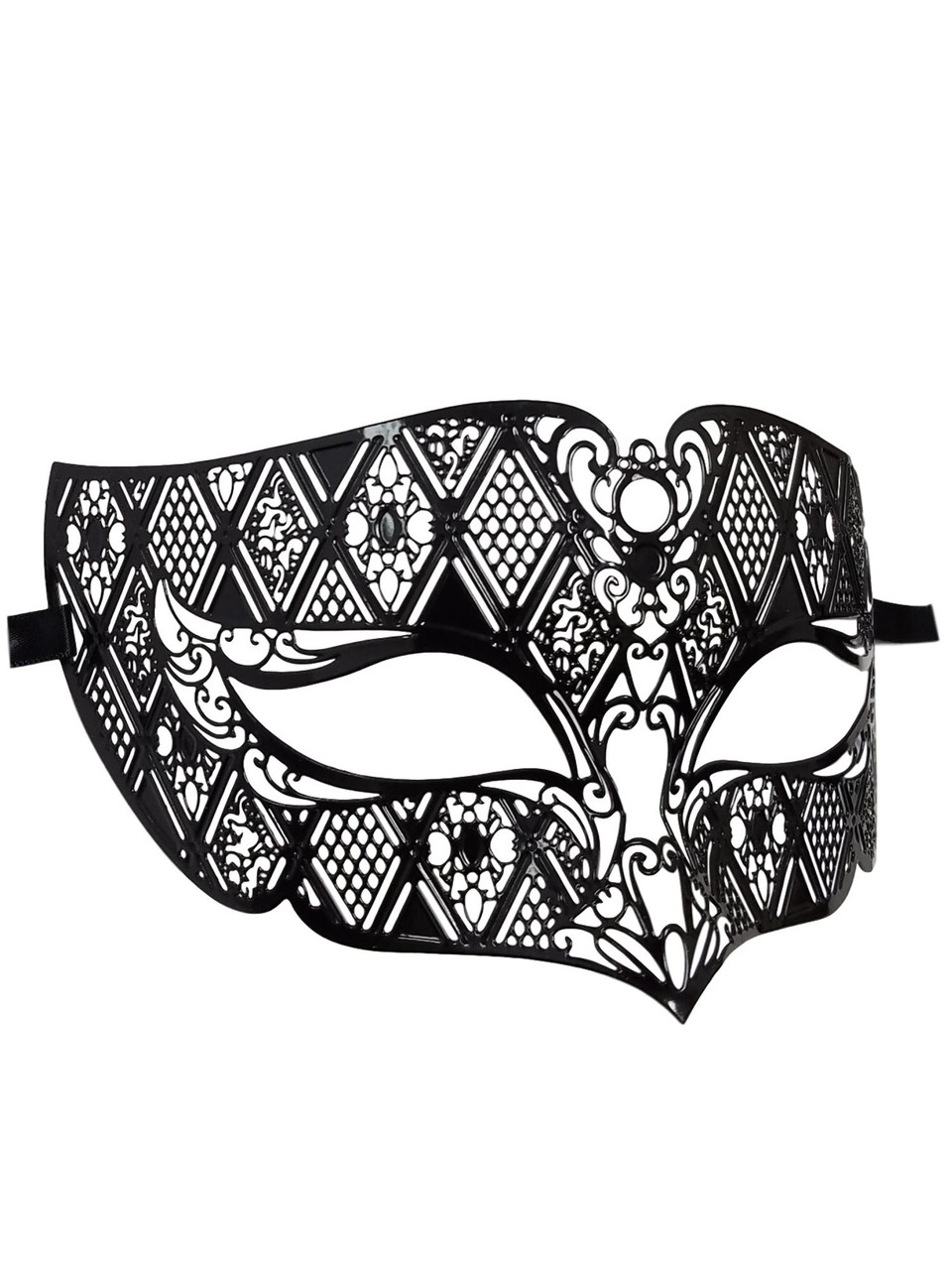 Filigree metal Black Vampire Diaries Mask – Masquerade Mask Studio