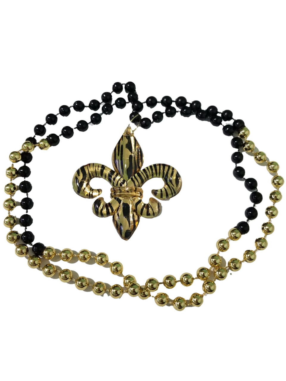 Gasparilla Black Pirate Flag Mardi Gras Bead Necklace Spring Break Cajun  Carnival Festival New Orleans Beads