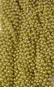 72 Gold Mardi Gras Bead Necklaces – 6 Dozen Party Favors For New Orleans Style Celebrations