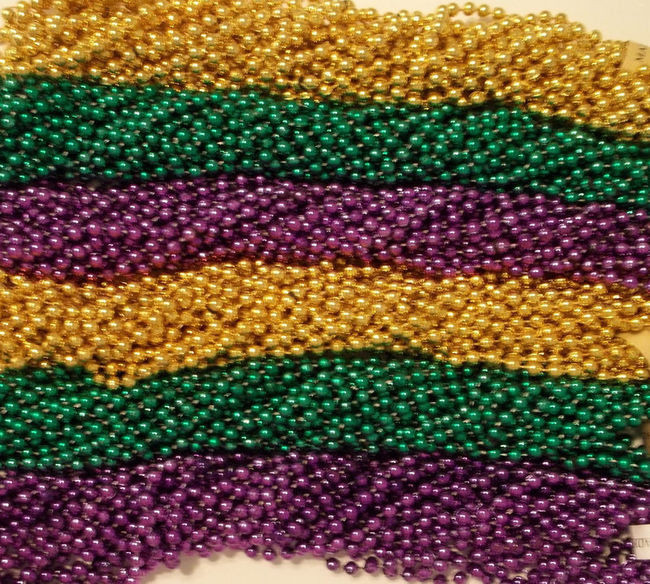 72 Purple Green Gold Pgg Mardi Gras Beads Necklaces Party 6 Dz Sold as a dz pack. mardi gras party sales