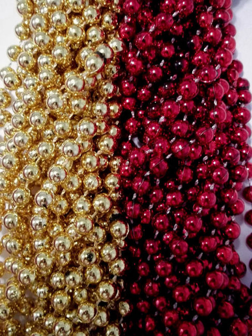 49ers 1 dozen Red Gold Superbowl Mardi Gras Party Favors Football Beads  Tailgate