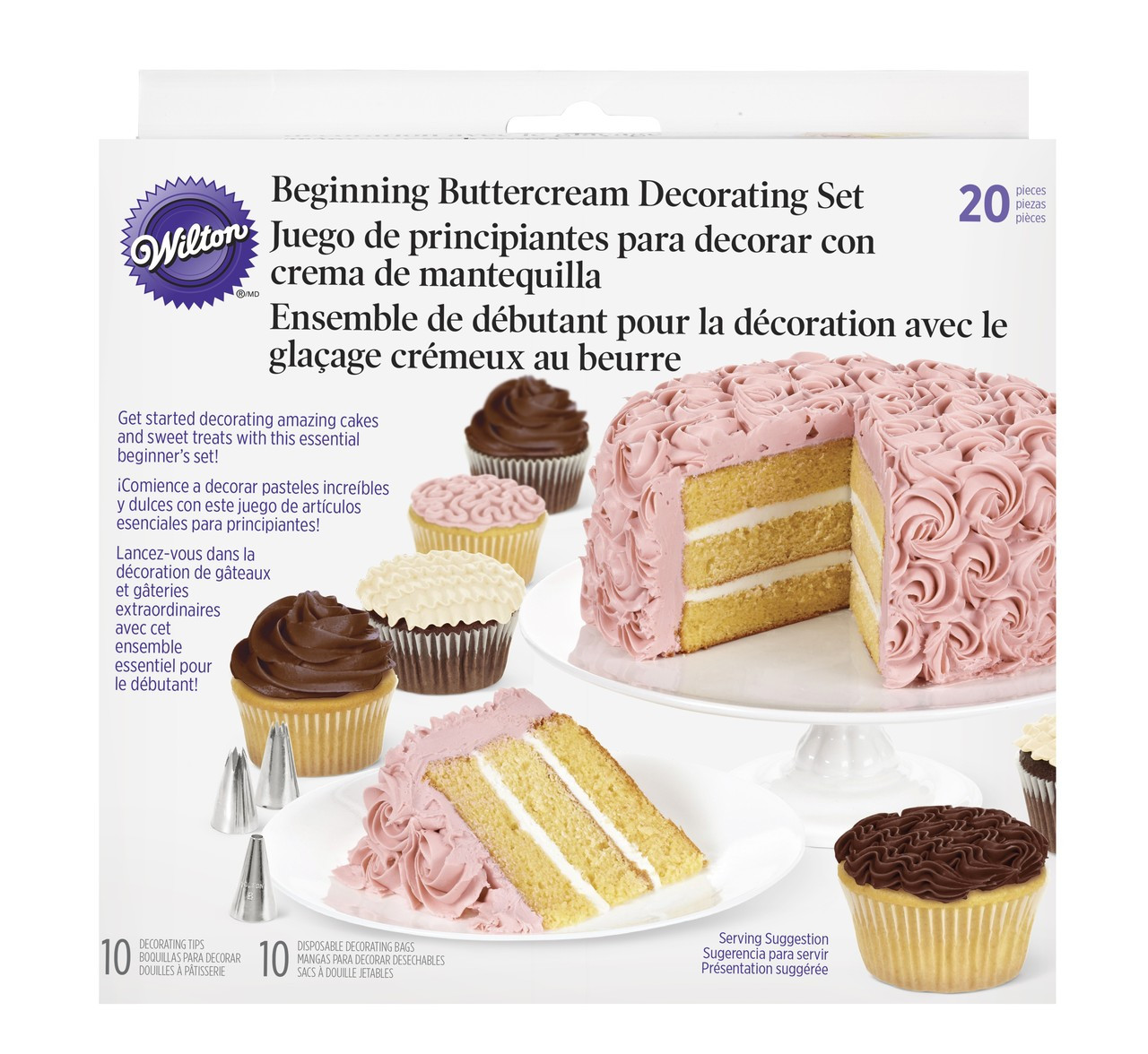 Wilton 18 pc Cookie Decorating Set With Bottle, 7 Tips, 10 Bags