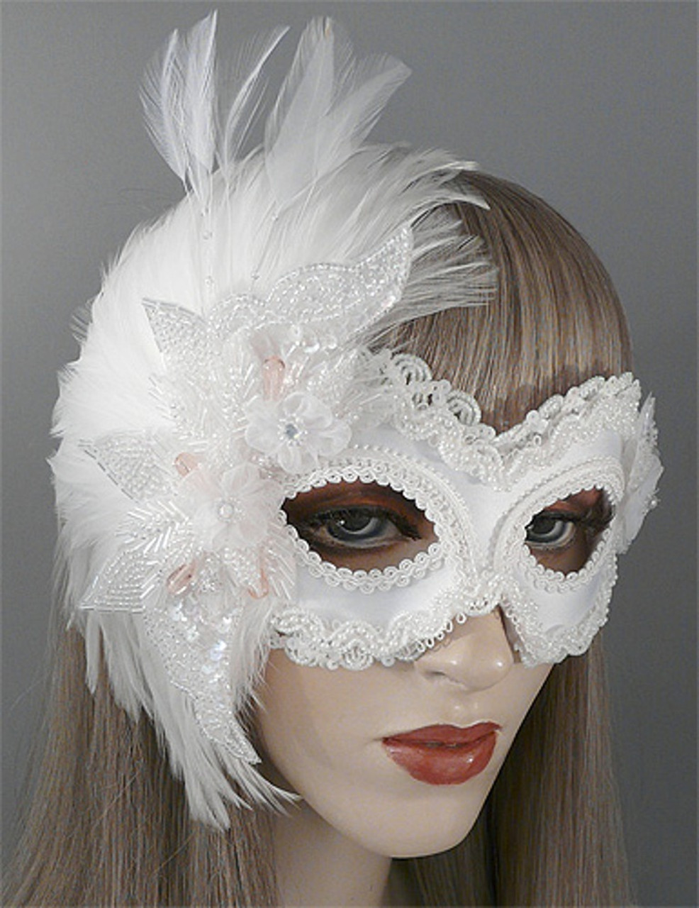 Elegant White Masquerade Mask Wedding Masquerade Mask 