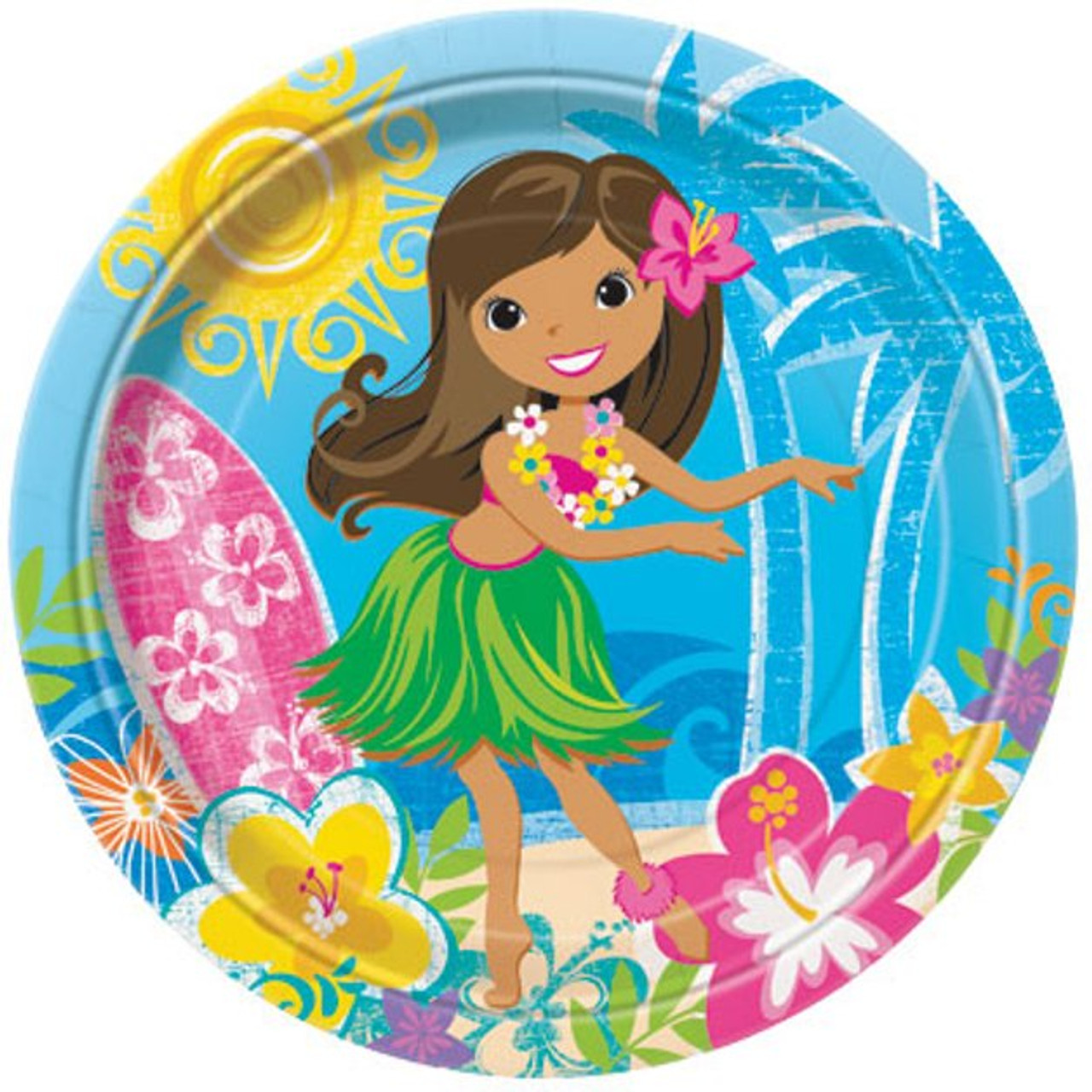 Hula Beach Party 8 Luncheon Plates 9