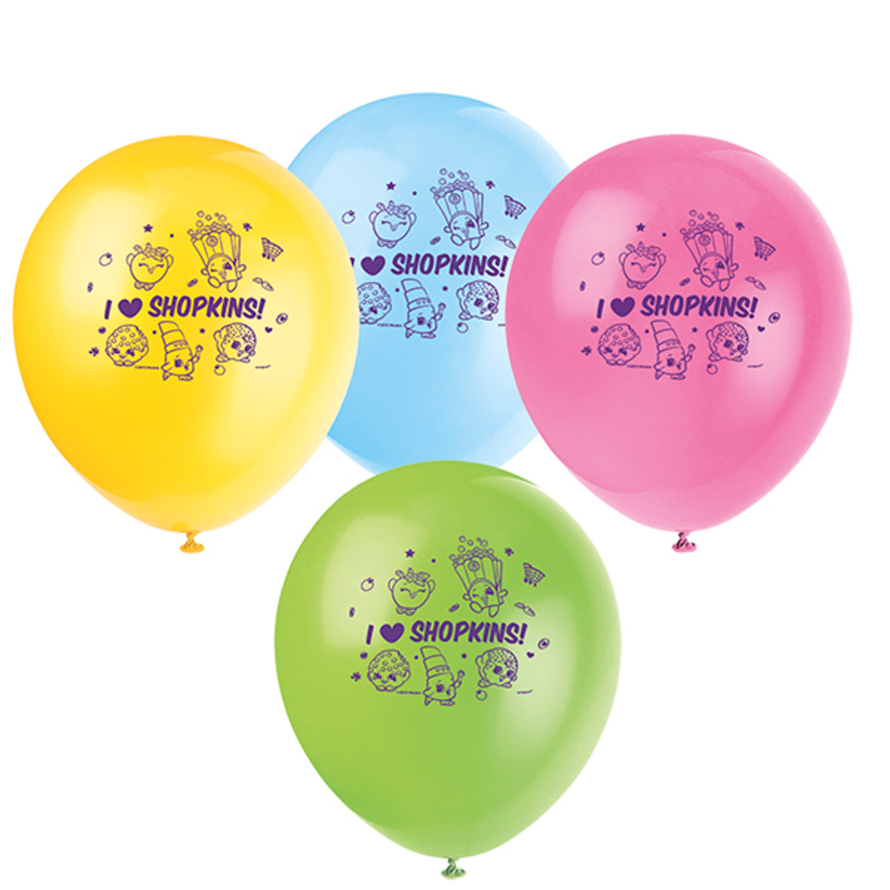Shopkins 8 Ct 12 Latex Balloons Birthday Party Supplies