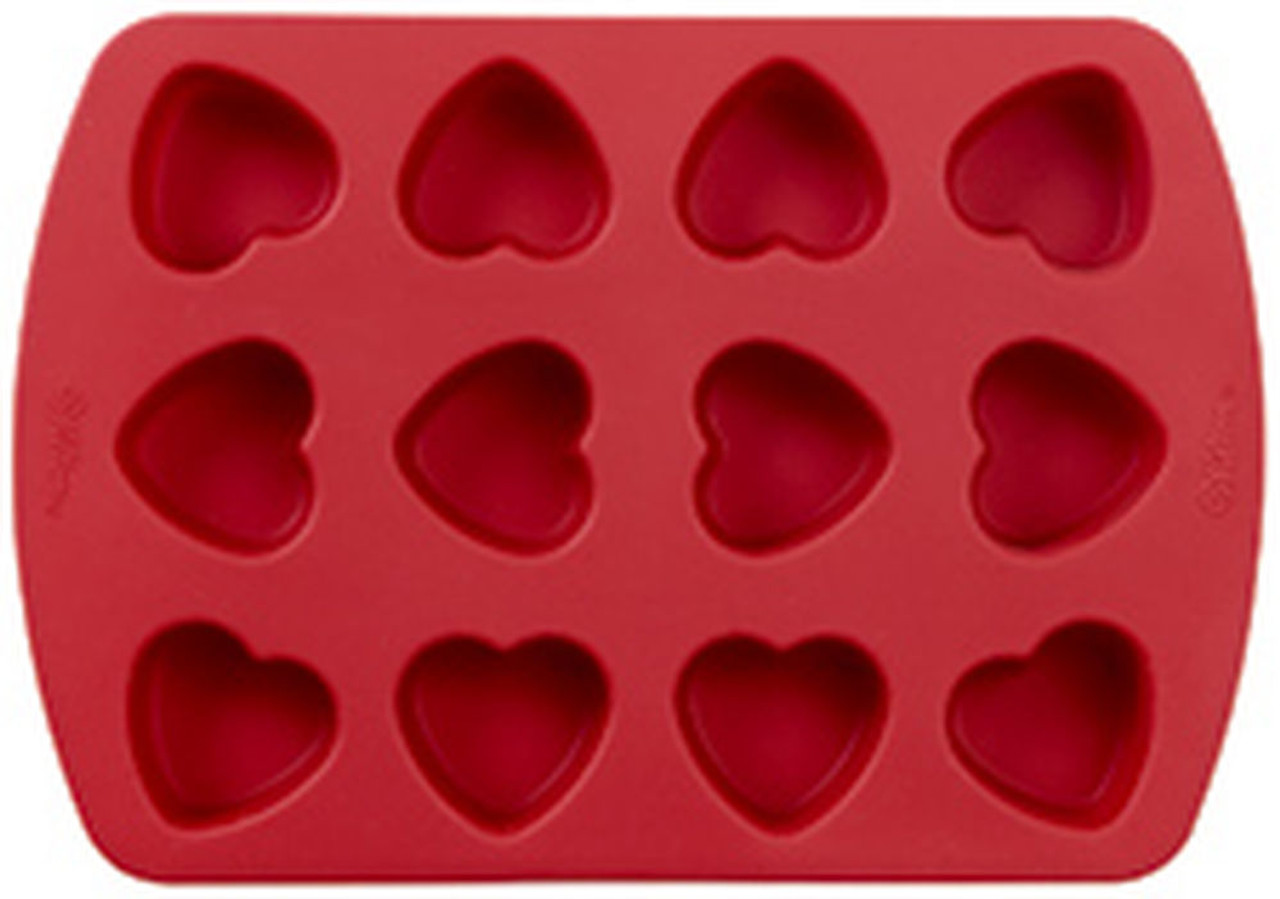 Wilton Petite Mini Heart Silicone Valentines Day Mold 12 Cavities