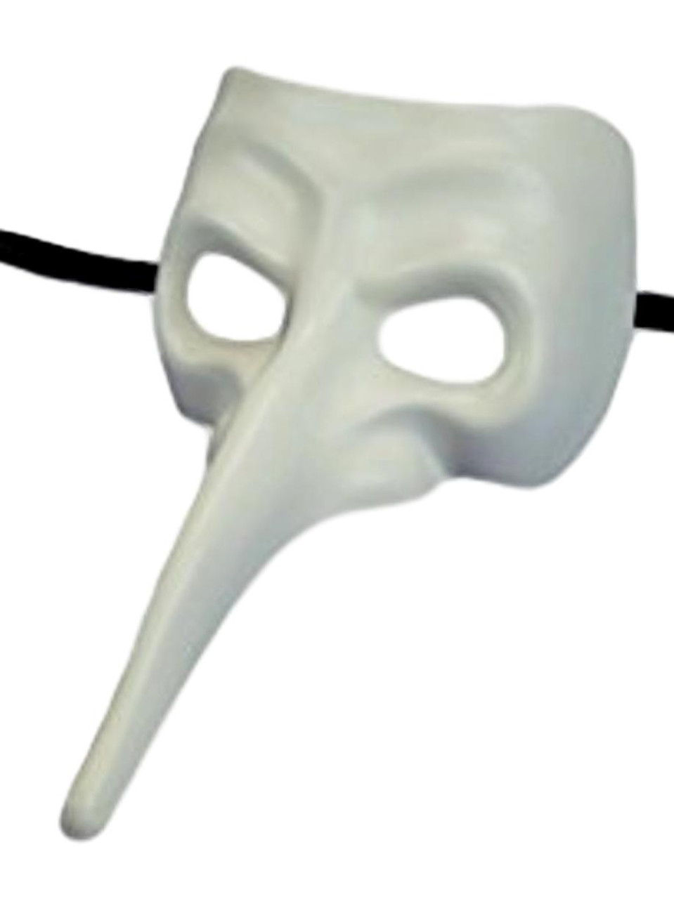 White Long Nose Bird Mardi Gras Masquerade Venetian Mask Plastic