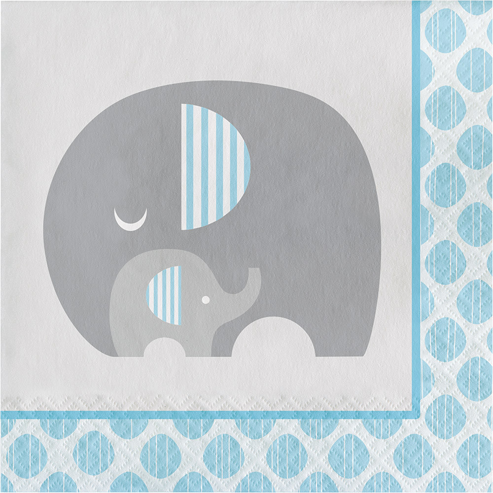 Little Peanut Boy 16 Luncheon Napkins Blue Elephant Baby Shower