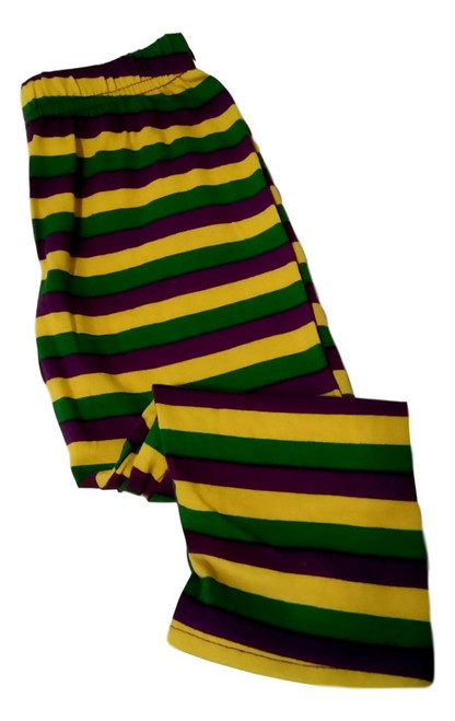 Mardi Gras Leggings Girls 6  Stripe Purple Green Yellow Soft Knit Mardi Gras Leggings Girls 6  Stripe Purple Green Yellow Soft Knit
