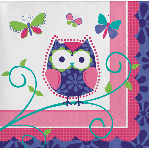 Owl Pal 16 Ct Beverage Napkins Birthday Party Owl Pal 16 Ct Beverage Napkins Birthday Party