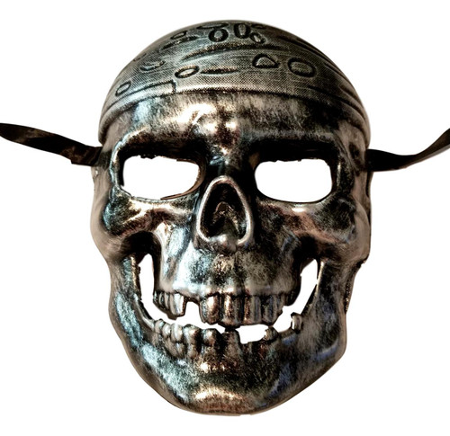 Pirate Skull Silver Buccaneer Pirates of the Caribbean Mask Halloween