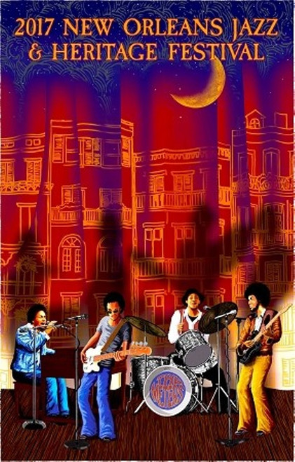 New Orleans Jazz Fest Poster Post Card 2017 The Meters by F Pavy