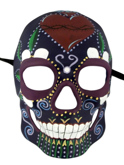 Purple Day of the Dead Halloween Skull Masquerade Mask Purple Day of the Dead Halloween Skull Masquerade Mask