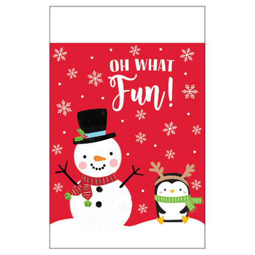 Snowy Friends Snowman Penguin Tablecover 54 x 102