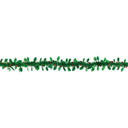 Christmas Holly Berries Value Garland 9 Ft