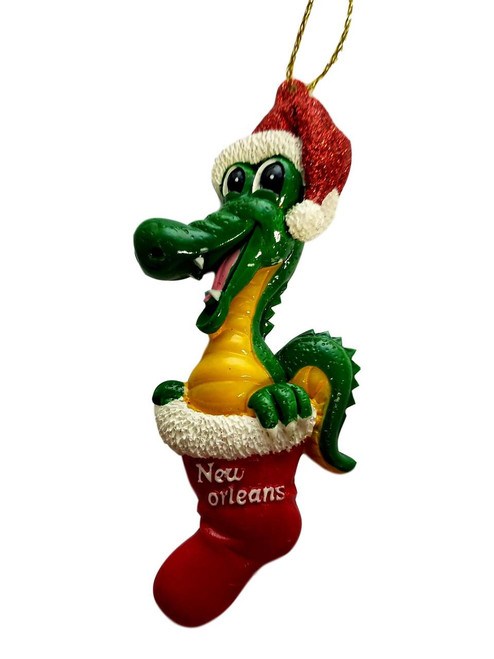 Gator Stocking New Orleans Christmas Ornament Party Favors