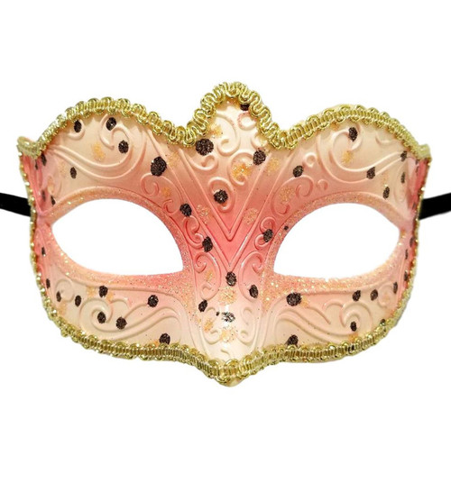 Pink White Small Venetian Mask Masquerade Mardi Gras Pink White Small Venetian Mask Masquerade Mardi Gras