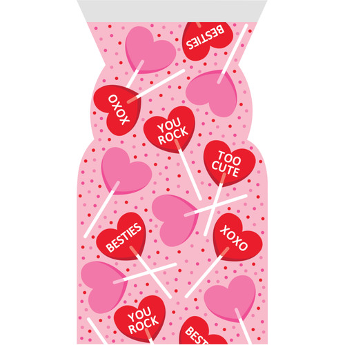 Valentines Day Heart Shaped Treat 20 ct Cello Large Bags Valentines Day Heart Shaped Treat 20 ct Cello Large Bags