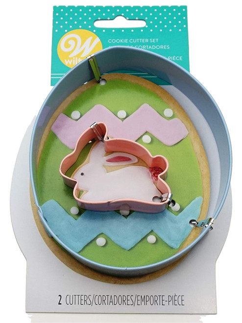 Wilton Easter Egg and Mini Bunny 2 pc Metal Cookie Cutter Set Wilton Easter Egg and Mini Bunny 2 pc Metal Cookie Cutter Set