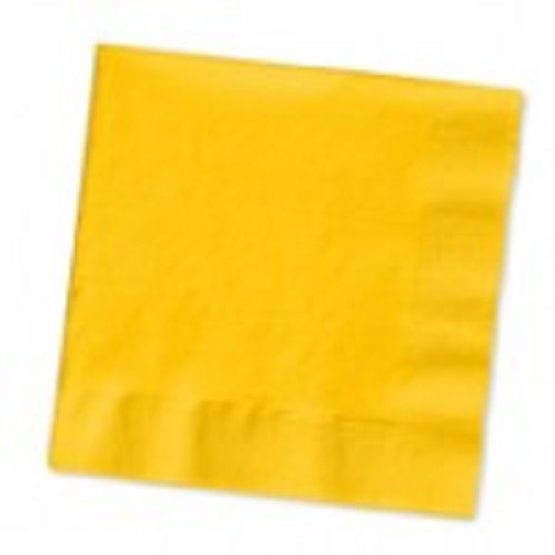 School Bus Yellow 2 Ply 20 Ct Beverage Napkins