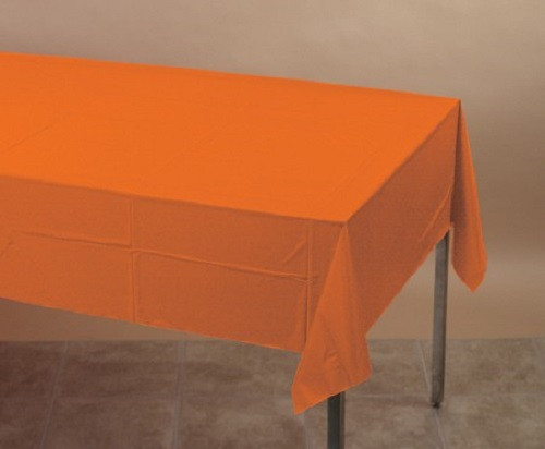 Sunkissed Orange Premium Plastic Tablecover 54 x 108