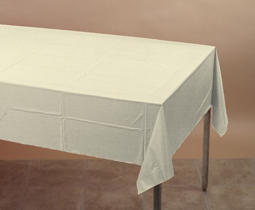 Ivory Premium Plastic Tablecover 54 x 108