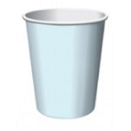 Pastel Blue 9 oz Hot Cold Paper Cups 8 Ct