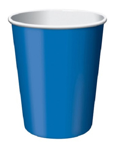 True Blue 9 oz Hot Cold Paper Cups 8 Ct