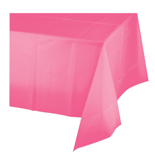 Candy Pink Touch of Color Premium Plastic Tablecover 54 x 108 Candy Pink Touch of Color Premium Plastic Tablecover 54 x 108