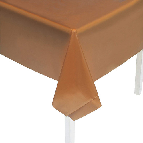 Gold Plastic Tablecover 54 x 108