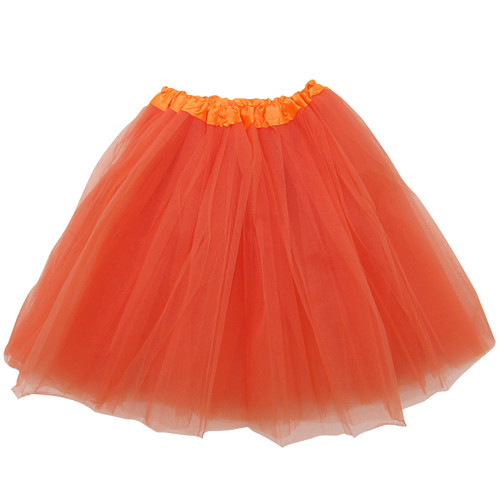 Adult Orange Ballet Tutu 3 Layer Soft Tulle Women Teen