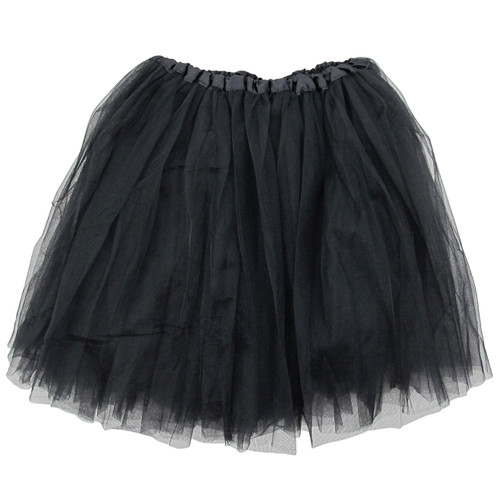 Adult Black Ballet Tutu 3 Layer Soft Tulle Women Teen