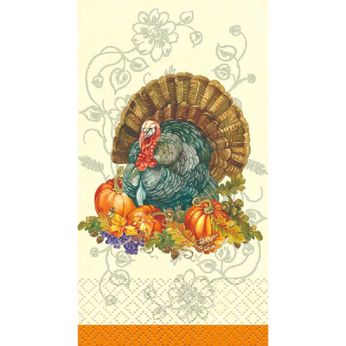 Traditional Thanksgiving Turkey 16 Ct Guest Napkins