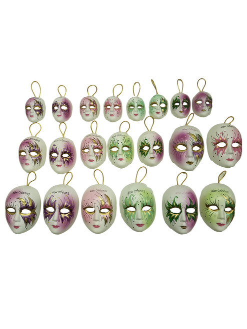 4 inch Mardi Gras Lady Face Mask Ornament or Wall Hanging New Orleans Party Favor 4 inch Mardi Gras Lady Face Mask Ornament or Wall Hanging New Orleans Party Favor