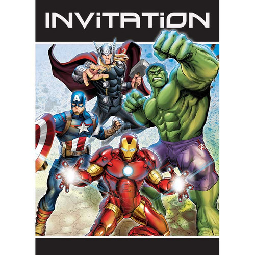 Avengers Party Invitations 8 ct